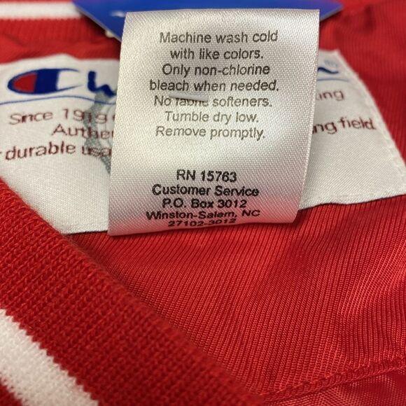 Champion B2410 Men's Scout II V- Neck Pullover Windbreaker Jacket Red Size L NWT - Picture 6 of 8